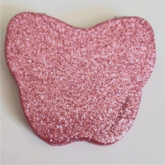 Coach Pink Glitter Butterfly Compact Mirror NWT - Picture 5 of 5